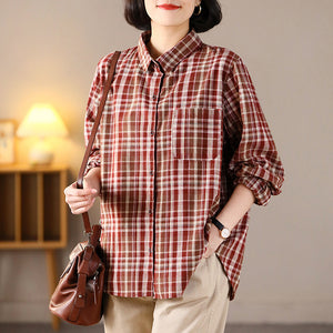 Áo sơ mi dài tay cổ đức kẻ sọc vạt mullet - NU8241