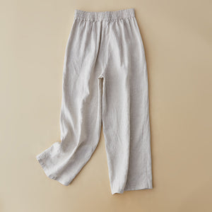 Quần baggy linen lưng thun dây rút hai túi chéo - NU8284