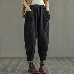 Quần baggy lưng thun hai túi vuông ống côn xếp ly - NU7769