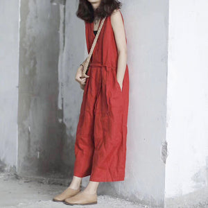 Quần BAGGY yếm một màu eo thắt dây - NU3204 - kamaka.vn - thời trang nhật