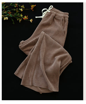 Quần baggy retro lưng thun dây rút hai túi sau - NU7923