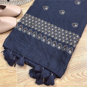Khăn retro họa tiết lông công - NU4830