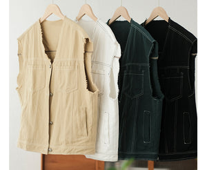 Áo khoác denim gile sát nách - NU7597