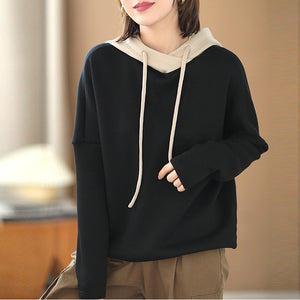 Áo hoodies dài tay mũ lệch màu - NU8119