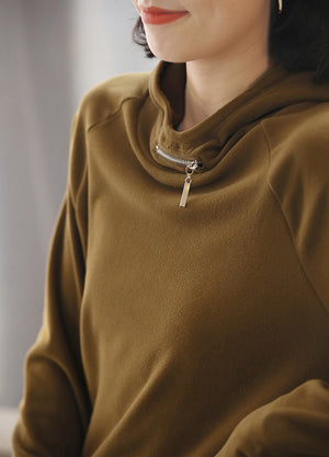 Áo hoodies dài tay cổ khóa kiểu - NU8195