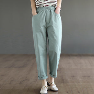Quần baggy lưng thun hai túi vuông ống đứng - NU7401