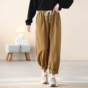 Quần baggy lưng thun có dây rút bo ống khuy cài - NU8253