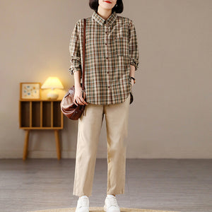 Áo sơ mi dài tay cổ đức kẻ sọc vạt mullet - NU8241