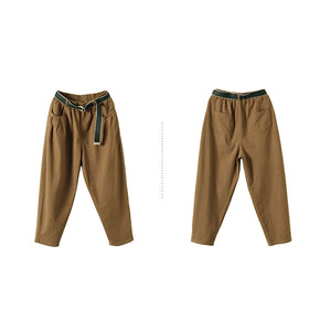 Quần baggy lưng thun ống côn kèm thắt lưng - NU6704