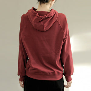 Áo hoodies bông nhung dài tay một màu - NU8077