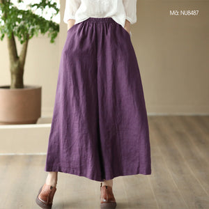 Quần baggy linen lưng thun - NU8483