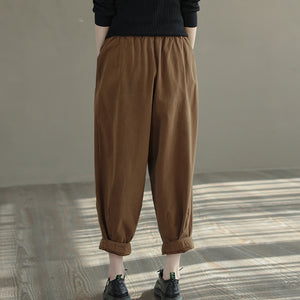 Quần baggy lưng thun một màu hai túi chéo - NU8287