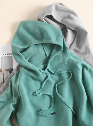 Áo hoodies len đan dài tay một màu - NU7950