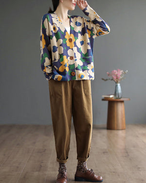 Áo khoác len cashmere dài tay cổ V ba khuy - NU7773