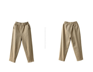 Quần baggy lưng thun khuy kiểu cài lệch hai túi chéo - NU8336