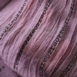 Áo sơ mi linen ngắn tay cổ pipi kẻ sọc bằng chữ - NU7391