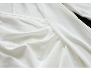 Áo T-shirt ngắn tay cổ V vạt chéo xếp ly - NU8303