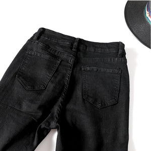 Quần baggy denim ống côn kiểu gấu lệch - NU6439