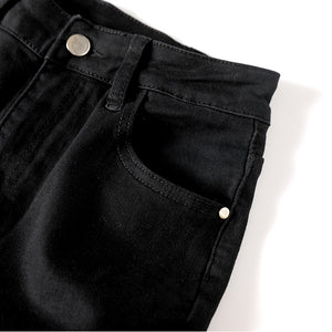 Quần baggy denim ống côn kiểu gấu lệch - NU6439