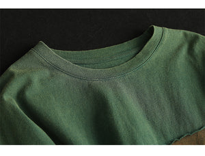 Áo T-shirt ngắn tay cổ tròn hai mảnh in hoa nhí - NU8573