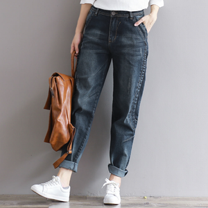 Quần baggy denim một màu túi kiểu - NU2108 - kamaka.vn - thời trang nhật