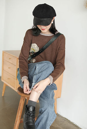 Quần baggy denim một màu lưng thun khuy gấu - NU3421 - kamaka.vn - thời trang nhật