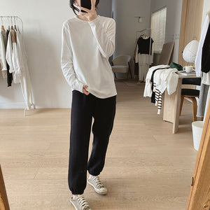Áo T-shirt dài tay cổ tròn một màu - NU8173
