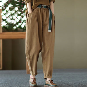 Quần baggy lưng thun ống côn kèm thắt lưng - NU6704