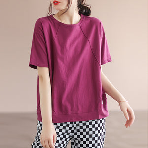 Áo T-shirt ngắn tay cổ tròn một màu - NU8352