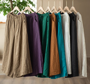 Quần baggy linen lưng thun - NU8483