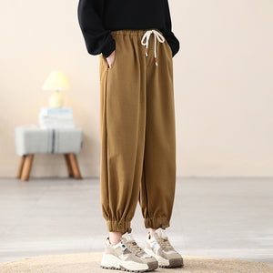Quần baggy lưng thun có dây rút bo ống khuy cài - NU8253