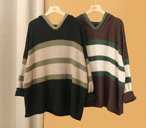 Áo len hoodies dài tay kẻ sọc ngang - NU7879