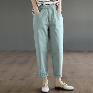 Quần baggy lưng thun hai túi vuông ống đứng - NU7401