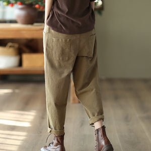Quần baggy retro lưng thun hai túi lớn - NU7816