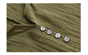 Áo T-shirt linen sát nách cổ V kiểu xếp ly - NU8406
