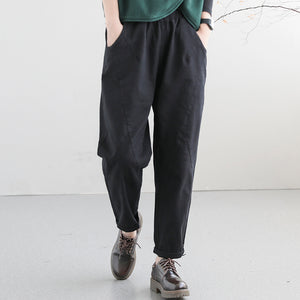 Quần baggy lưng thun một màu hai túi sau - NU7616