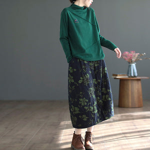 Áo T-shirt dài tay cổ lọ thêu tam giác trước ngực - NU8190