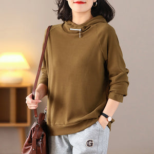 Áo hoodies dài tay cổ khóa kiểu - NU8195