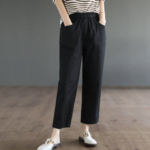 Quần baggy lưng thun hai túi vuông ống đứng - NU7401