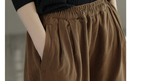 Quần baggy lưng thun một màu hai túi chéo - NU8287