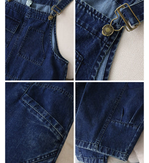 Quần baggy yếm denim gấu bo túi chéo - NU8225