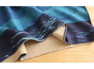 Áo len cashmere dài tay cổ tròn in những ngôi sao - NU7778