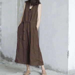 Quần BAGGY yếm một màu eo thắt dây - NU3204 - kamaka.vn - thời trang nhật