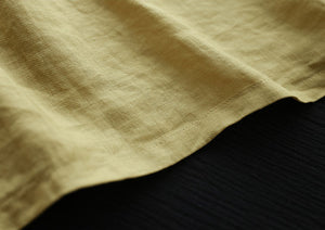 Áo sơ mi linen ngắn tay cổ V túi lớn bốn khuy - NU7410