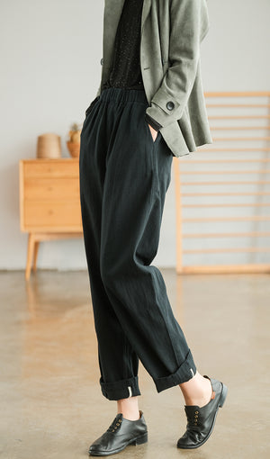 Quần baggy lưng thun hai túi chéo - NU6157