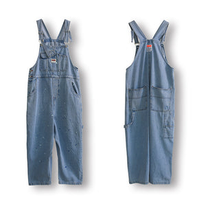 Quần baggy yếm denim kiểu vẩy sơn - NU8308
