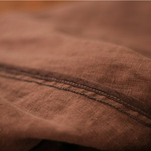 Quần baggy linen lưng thun hoa văn trừu tượng ống rộng - NU7085