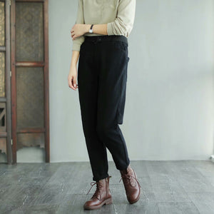 Quần baggy retro ống đứng kèm thắt lưng hai túi sau - NU7954