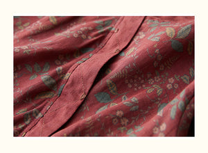 Đầm liền linen dài tay cổ V vạt chéo thắt dây - NU8403
