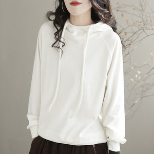 Áo hoodies bông nhung dài tay một màu - NU8077